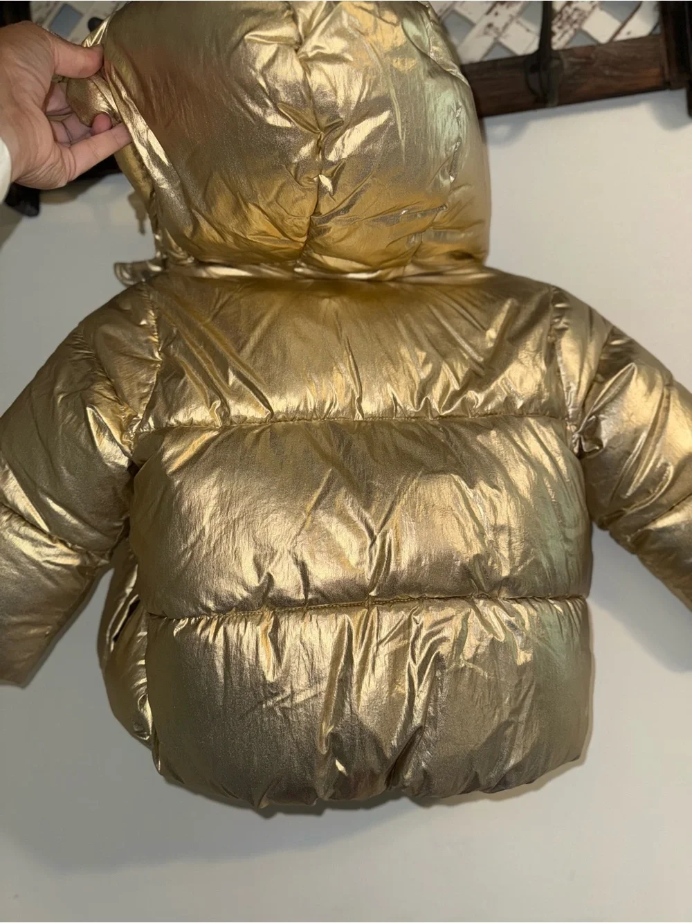GAP Metallic Gold Puffer Jacket for Kids